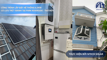 CÔNG TRÌNH LẮP ĐẶT HỆ THỐNG 8,33kWp CÓ LƯU TRỮ 15KWH TẠI PARK RIVERSIDE - THỦ ĐỨC