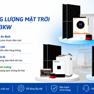 Top 3 trọn bộ năng lượng mặt trời độc lập 3kW đáng mua cho gia đình năm 2026