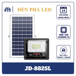 Đèn pha Led năng lượng mặt trời Jindian JD-8825L Công suất 25W