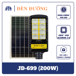 JD-699 Đèn đường LED năng lượng mặt trời Jindian Công suất 200W