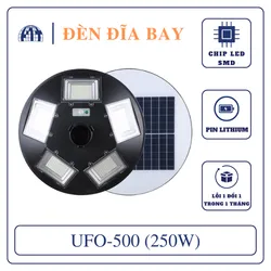 Đèn UFO-500W, Đèn đĩa bay năng lượng mặt trời 250W