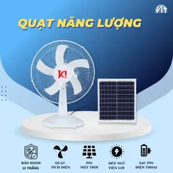 Quạt Tích Điện Năng Lượng Mặt Trời Jindian JD138L