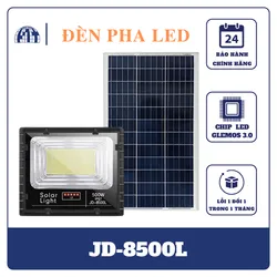 Đèn pha năng lượng mặt trời 500w- Chính hãng Jindian - Mã JD-8500L