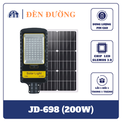 JD-698 Đèn đường LED năng lượng mặt trời Jindian Công suất 200W
