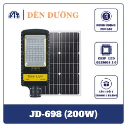 JD-698 Đèn đường LED năng lượng mặt trời Jindian Công suất 200W