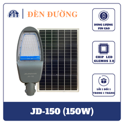 Đèn đường năng lượng mặt trời 150w Cao cấp - Mã Jindian JD-150 Siêu sáng