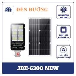 Đèn đường năng lượng mặt trời 300W JDE-6300 New