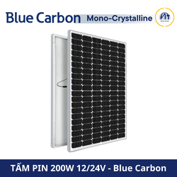 Tấm pin năng lượng mặt trời 200w 24v Blue Carbon