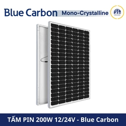 Tấm pin năng lượng mặt trời 200w 24v Blue Carbon