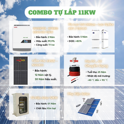 Combo điện năng lượng mặt trời 11kw - OFFGRID & Hybrid