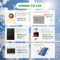 Combo Điện Năng Lượng Mặt Trời 1KW - Lưu Trữ 1,28KW