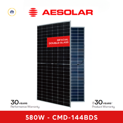 Tấm pin ae 580w - 2 mặt kính CMD-144BDS