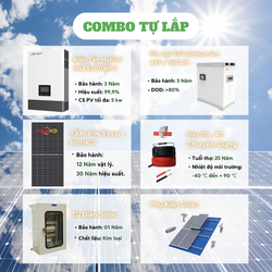 Combo điện năng lượng mặt trời 5kw - Hệ lưu trữ 5,12kwh