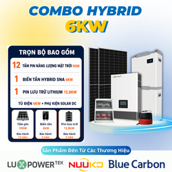 Combo điện năng lượng mặt trời 6kw - Lưu trữ 12,8kWh