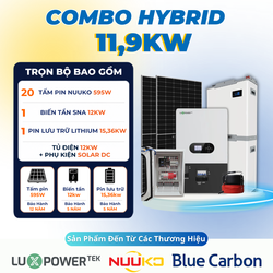Combo năng lượng mặt trời 11.9kw - Lưu trữ 15.36kWh