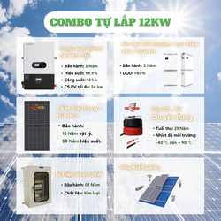 Combo năng lượng mặt trời 12kw - Lưu trữ 15kWh