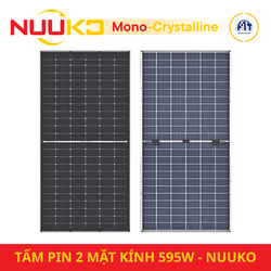 TẤM PIN 2 MẶT KÍNH NUUKO 595W NKM595N-144BDM10