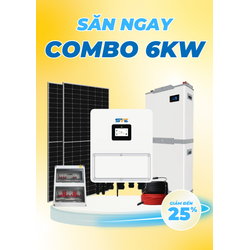 Combo điện mặt trời 6kw có Lưu trữ 12,8kWh