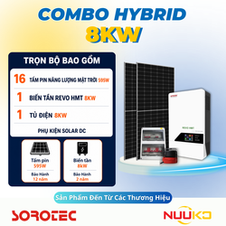 Combo năng lượng mặt trời 8kw Hệ Off-Grid - Không lưu trữ