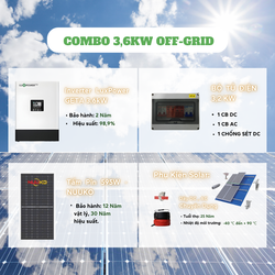 Combo Điện Năng Lượng Mặt Trời 3KW - Không lưu trữ