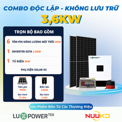Combo Điện Năng Lượng Mặt Trời 3KW - Không lưu trữ