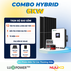 Combo năng lượng mặt trời Hybrid 6kW - Luxpower SNA PRO 6,5KW
