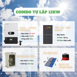 Combo điện năng lượng mặt trời LuxPower Hybrid 12kW – Không lưu trữ