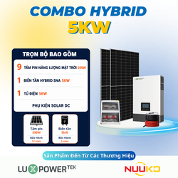 Combo điện năng lượng mặt trời hòa lưới 5kw (Không lưu trữ)