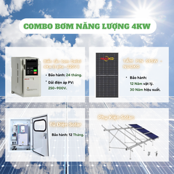 Combo Biến Tần Bơm Năng Lượng Mặt Trời 4KW