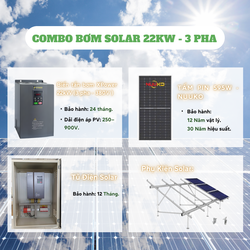 Combo Biến Tần Bơm Năng Lượng Mặt Trời 22kW 3 Pha