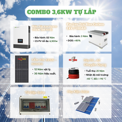 Combo Điện Năng Lượng Mặt Trời 3.6kW Độc Lập (Off-Grid)