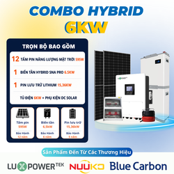 Combo điện năng lượng mặt trời Hybrid 6.5kW – Lưu trữ 15.36kWh