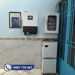 (4 TRIỆU 5 - 5 TRIỆU TIỀN ĐIỆN) Hệ thống điện mặt trời Hybrid 12kW 3 pha có Lưu trữ 15,36kWh lắp đặt trọn gói