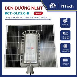 Đèn đường năng lượng mặt trời Blue Carbon 56W mã BCT-OLK2.0-B